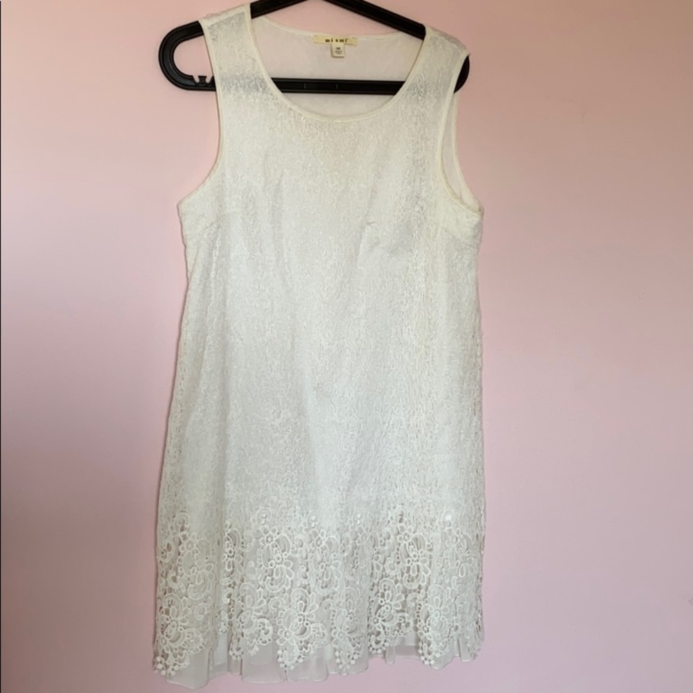pretty delicate white lace dress